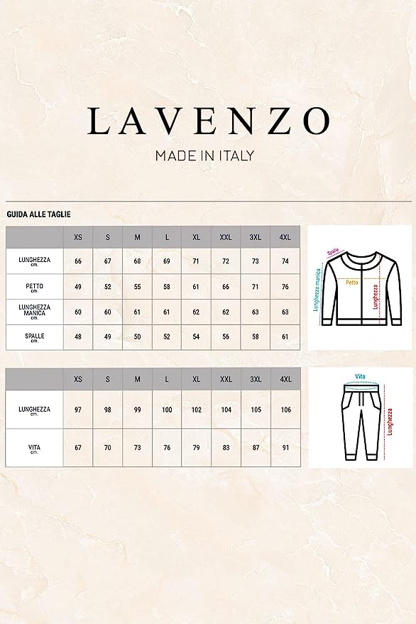 LAVENZO - Tuta Donna Completa, Felpa e Pantaloni 100% Cotone - Verdev Lavenzo