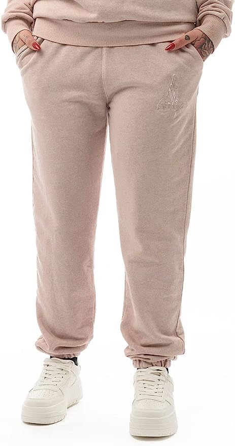 LAVENZO - Pantaloni Tuta Donna 100% Cotone - Rosa Antico