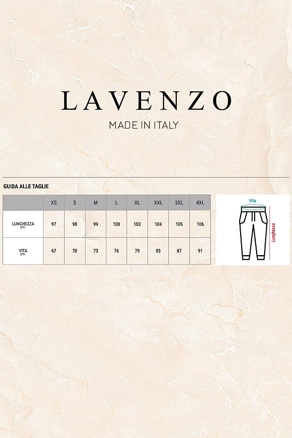 LAVENZO - Pantaloni Tuta Donna 100% Cotone - Bianco Panna