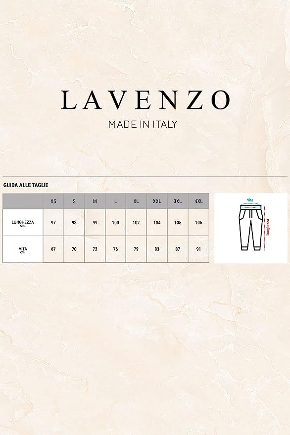 LAVENZO - Pantaloni Tuta Donna 100% Cotone - Nero